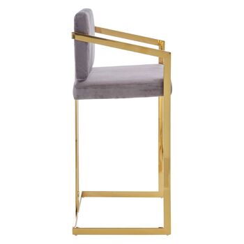 Azalea Grey Velvet Bar Stool 3