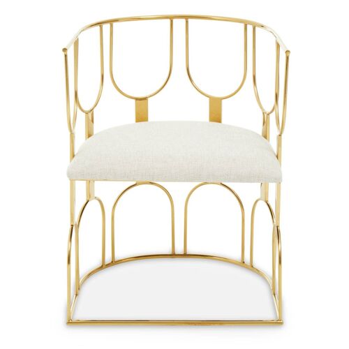 Azalea Natural and Gold Finish Chair