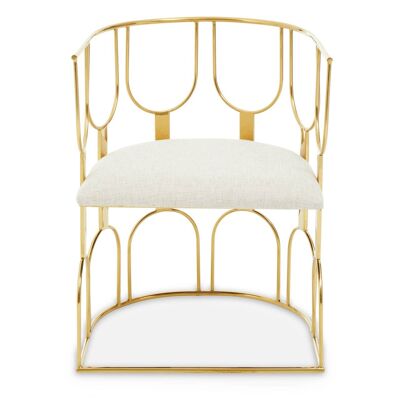 Azalea Natural and Gold Finish Chair