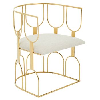 Azalea Natural and Gold Finish Chair 2