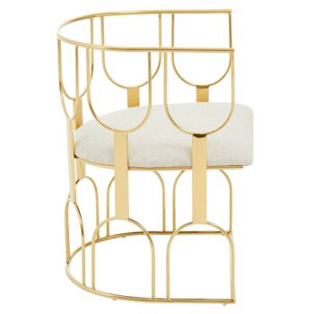 Azalea Natural and Gold Finish Chair 3