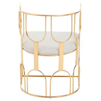 Azalea Natural and Gold Finish Chair 4