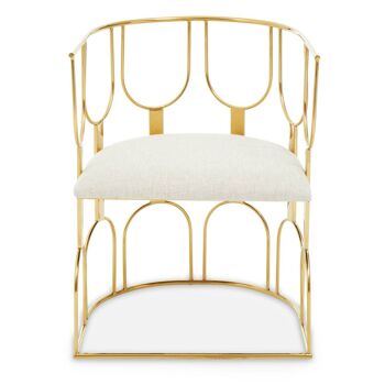 Azalea Natural and Gold Finish Chair 5