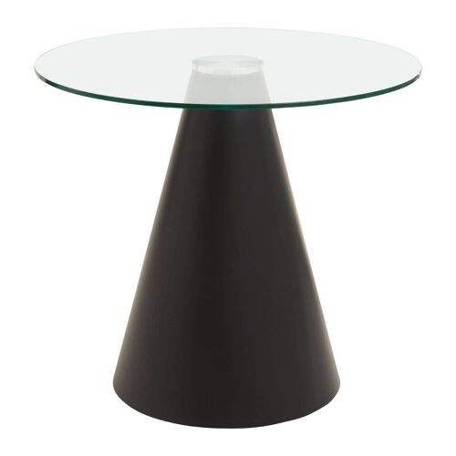 Azalea Round Clear Glass Top Dining Table