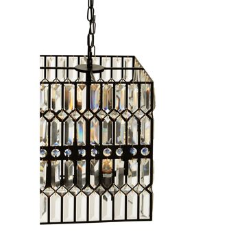 Babylon Black Iron and Crystal Chandelier 7
