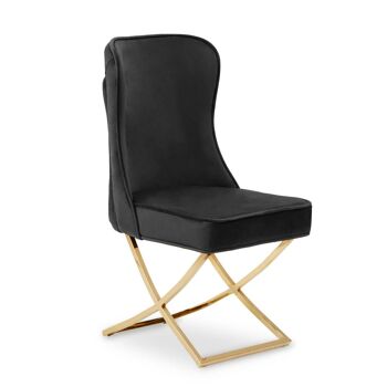 Belle Button Back Black Dining Chair 1