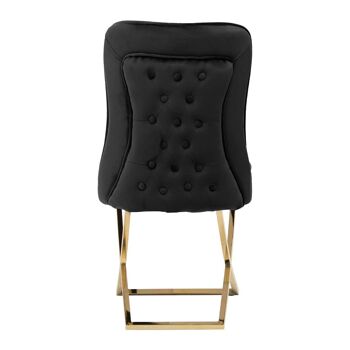 Belle Button Back Black Dining Chair 4