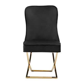 Belle Button Back Black Dining Chair 6