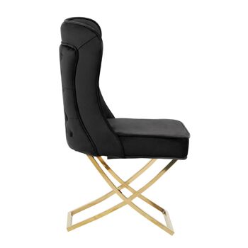 Belle Button Back Black Dining Chair 7