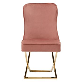 Belle Dusky Pink Velvet Chair 2