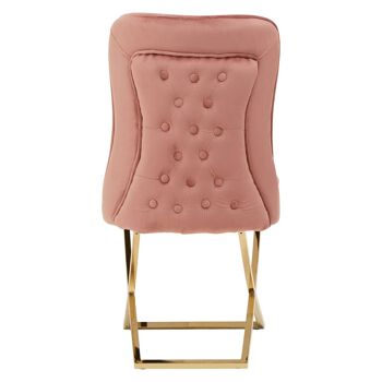 Belle Dusky Pink Velvet Chair 4