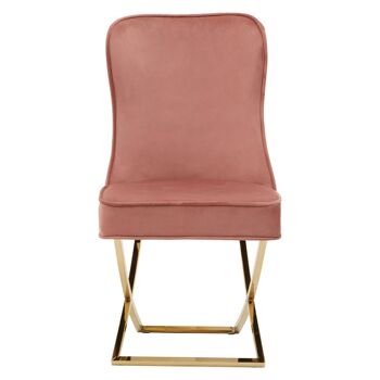Belle Dusky Pink Velvet Chair 6
