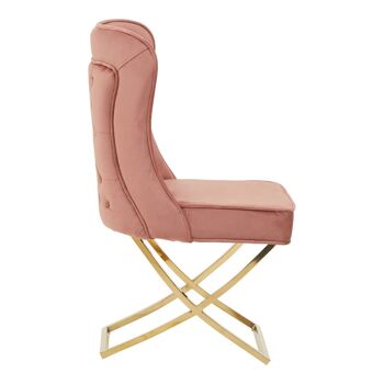 Belle Dusky Pink Velvet Chair 7