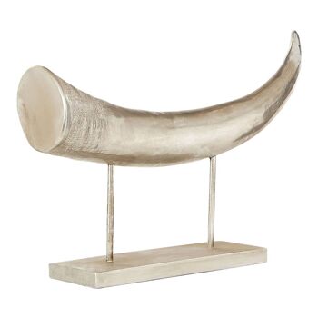Boho Large Silver Horn Ornament 2