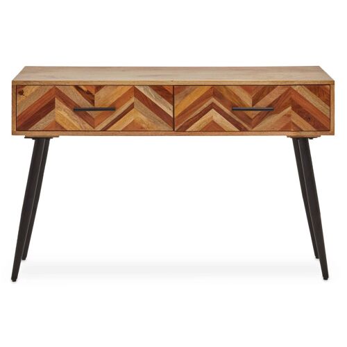 Boho Two Drawer Mango Wood Console Table