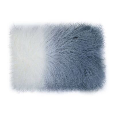 Bosie Large Grey Ombre Mongolian Lamb Fur Cushion