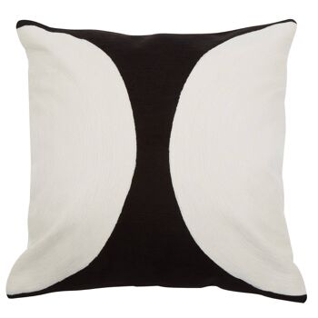 Bosie Ozella Black and White Semi-Circular Design Cushion 1