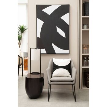 Bosie Ozella Black and White Semi-Circular Design Cushion 3