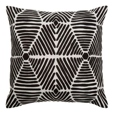 Bosie Ozella Black and White Square Cushion