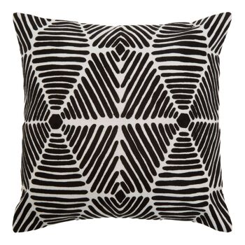 Bosie Ozella Black and White Square Cushion 1