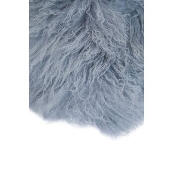 Bosie Round Grey Mongolian Fur Cushion 4