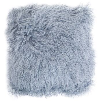 Bosie Small Grey Mongolian Lamb Fur Cushion 1