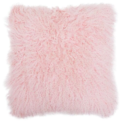 Bosie Small Pink Mongolian Lamb Fur Cushion
