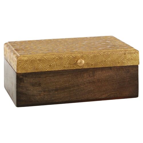 Bowerbird Gold Disc Design Large Trinket Box