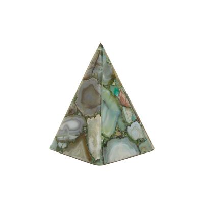 Bowerbird Green Agate Obelisk Sculpture