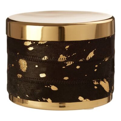 Bowerbird Large Gold / Black Trinket Box