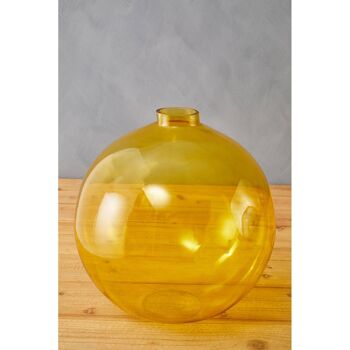 Bree Yellow Glass Vase 3