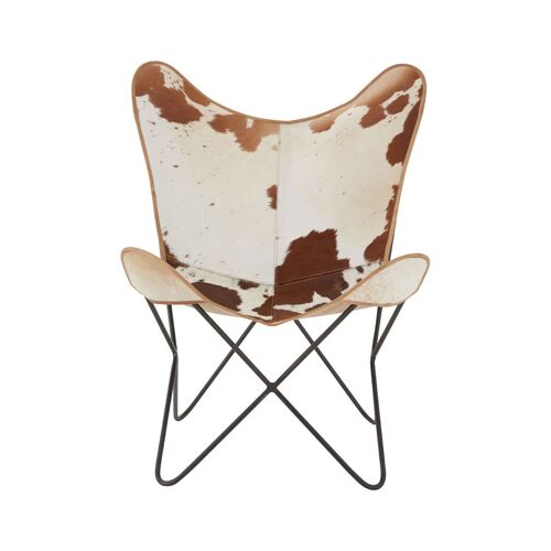 Buffalo Brown Cowhide Butterfly Chair