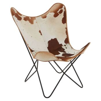 Buffalo Brown Cowhide Butterfly Chair 2