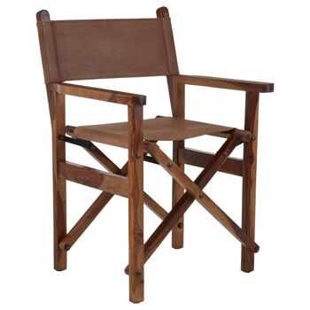 Buffalo Brown Leather Folding Chair 1