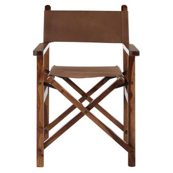 Buffalo Brown Leather Folding Chair 2