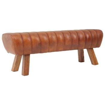 Buffalo Tan Leather Gym Stool 2