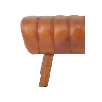 Buffalo Tan Leather Gym Stool 4