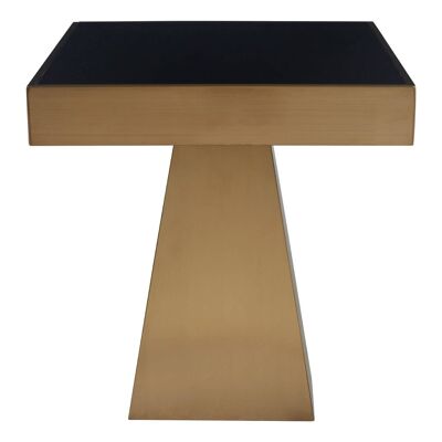 Carlox Square Gold Finish Side Table