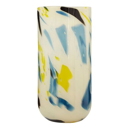 Carra Large Abstract Design Glass Vase