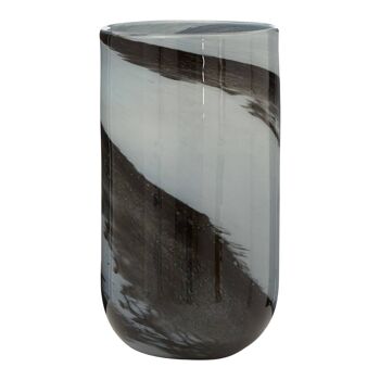 Carra Small Grey / Black Brushstroke Vase 5