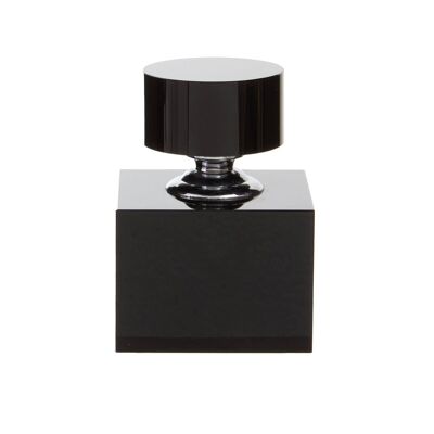 Carrie Black Finish Small Crystal Bottle