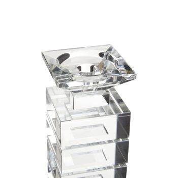 Carrie Clear Finish Large Candle Holder 4