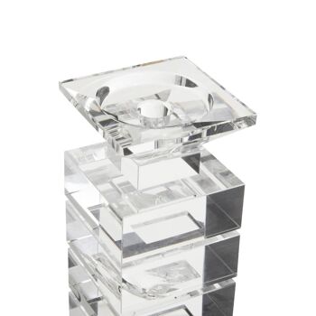Carrie Clear Finish Small Candle Holder 4