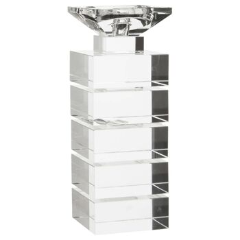 Carrie Clear Finish Small Candle Holder 6