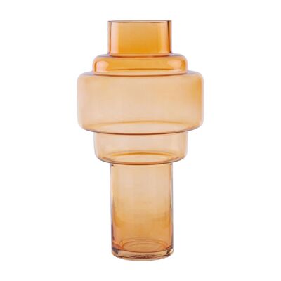 Cayden Large Orange Glass Vase