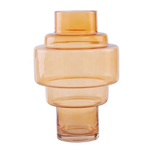 Cayden Small Orange Glass Vase