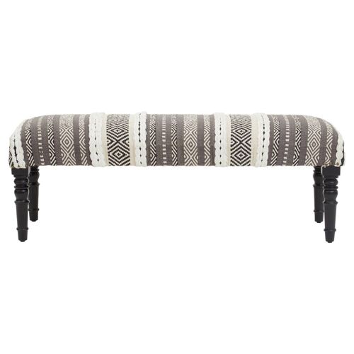 Cefena Grey And White Bench