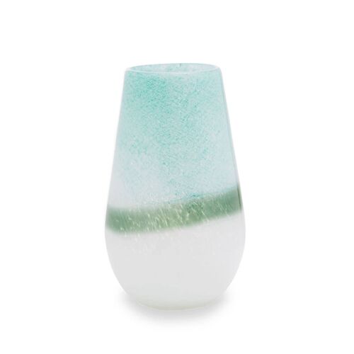 Celia Small Turquoise and White Vase