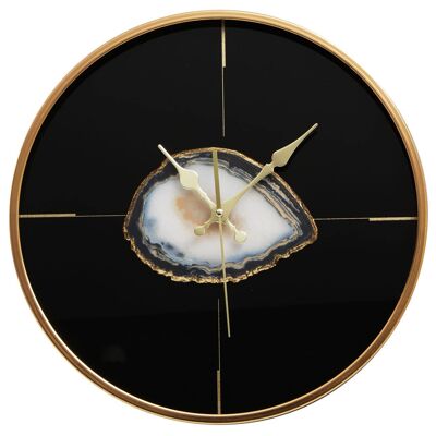Celina Black and Gold Round Wall Clock