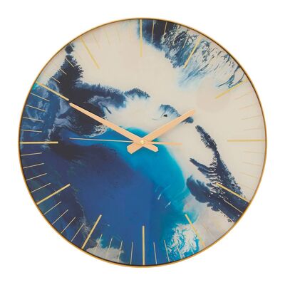 Celina Blue Abstract Wall Clock